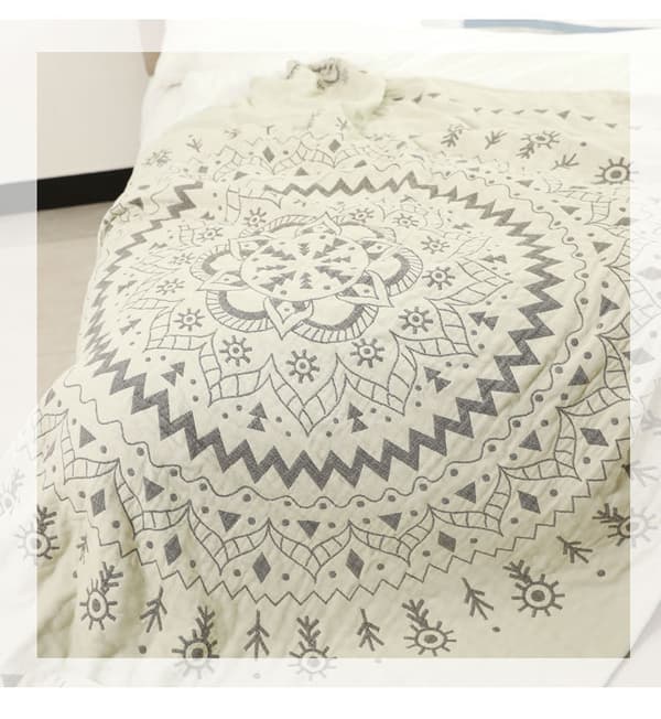 [LCS]Layers Bambus Bomuld Super Blødt Boho Åndbart Sengetæppe Farve1 150*200cm Color1