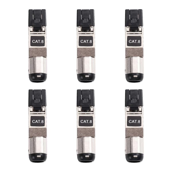 Cat8 RJ45-kontakt skärmad återanvändbar termineringsplugg Ethernet modulär plugg för solid och tvinnad LAN Ethernet-kabel