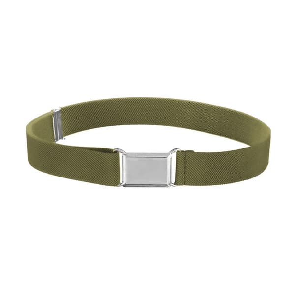 [LCS] Justerbare elastiske lerretsbelter kompatible med gutter jenter ensfarget stretch vestlig stropp belte barn barn midjebånd cummerband type Length 35-75cm Type 3