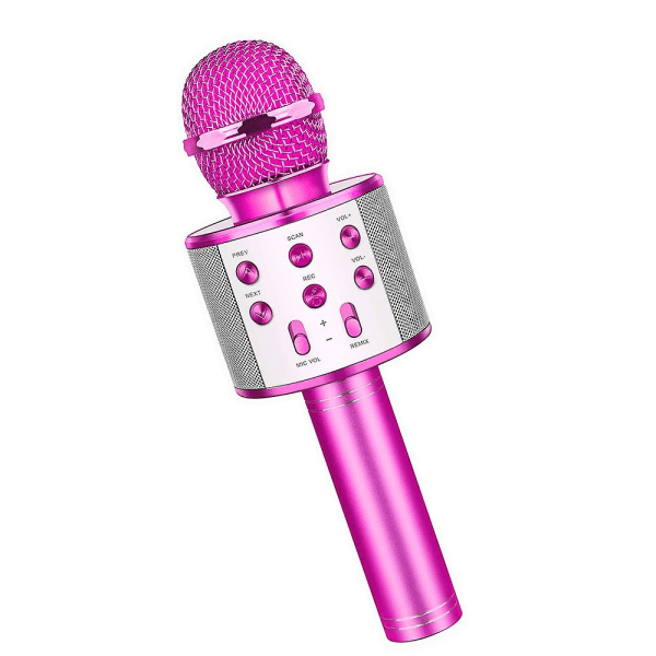 Trådlös bärbar karaokemikrofon-bluetooth-mic-högtalare för P Purple
