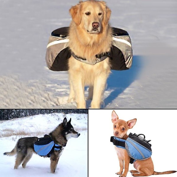 Utomhus Hund Sadel Ryggsäck Väska Husdjur Bärväska För Vandring Träning Husdjursbärväskor XL