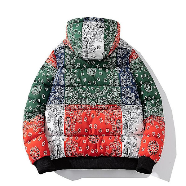 Luksus Herre Kapital West Coast Crips Cashew Blomst Sort Rød Jakker & Frakker / Dunjakker Bomuld Varm Vinter M