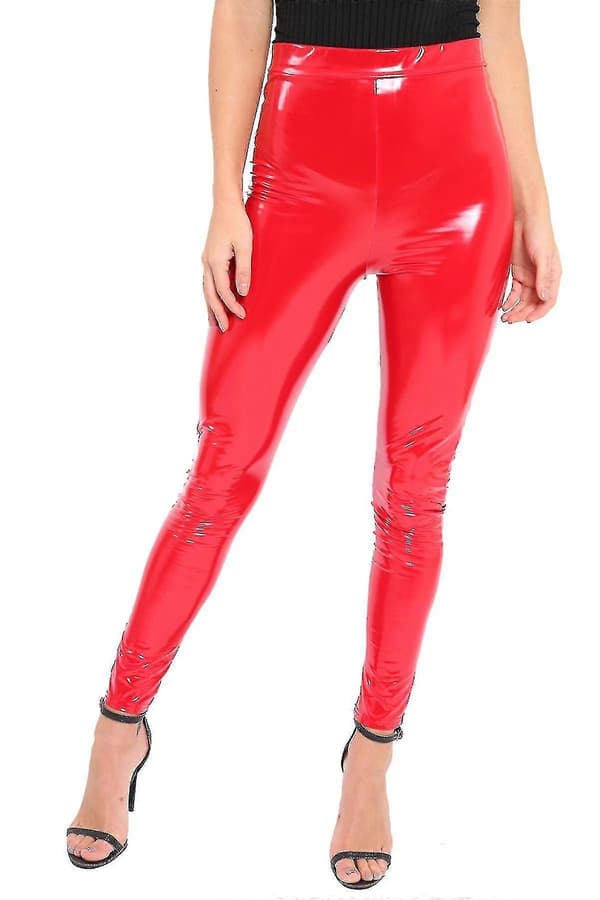 [LCS] Vinyl-leggings til damer Red UK 10