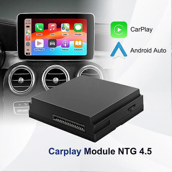 Trådløs Carplay Android Auto-dekoder til Mercedes Benz NTG4.5 2012-2015 Plug and Play AI-dekoderboks Black
