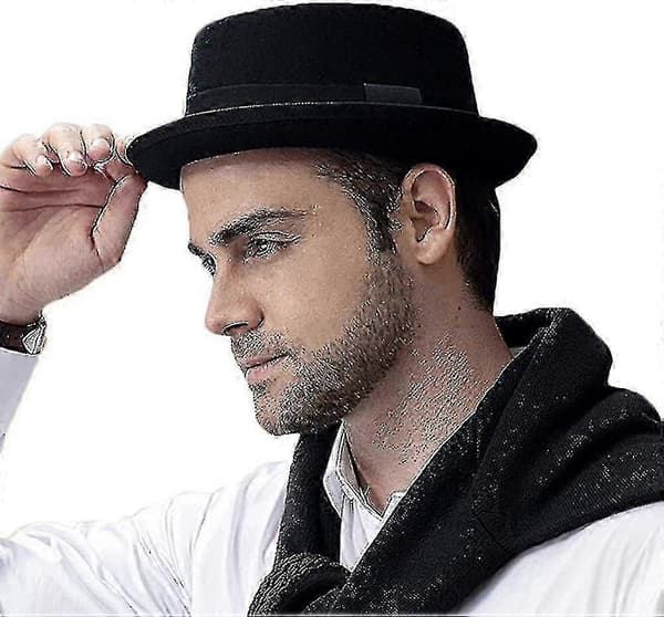 Pork Pie Hatt 100% Ullfilt Herr Porkpie Breaking Bad Hattar Platt Topp Herr Fedora