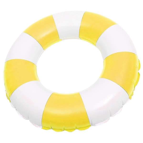 Pool Float Svømmering Oppustelig Pool Float Svømmering Voksen Poolring Svømmering Float Yellow 90X8CM