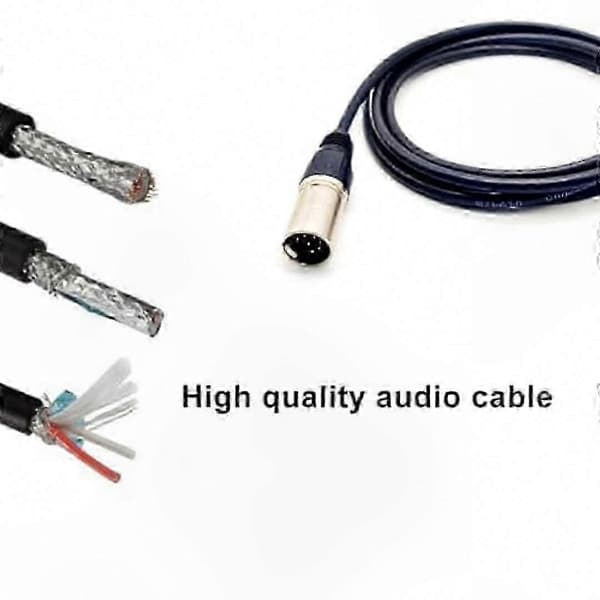 Professionelt balanceret XLR-kabel 7-benet han til hun til mikrofoner og lydudstyr