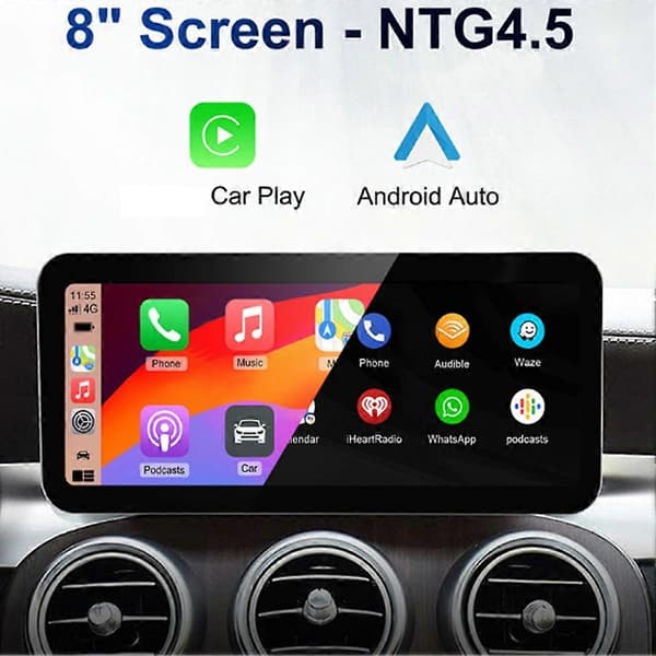 Trådløs Carplay Android Auto-dekoder til Mercedes Benz NTG4.5 2012-2015 Plug and Play AI-dekoderboks Black