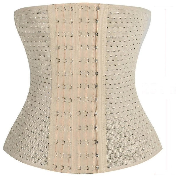 Kvinnor waist trainer Cincher Body Shaper, magen slimmad bälte BeigeB 2XL