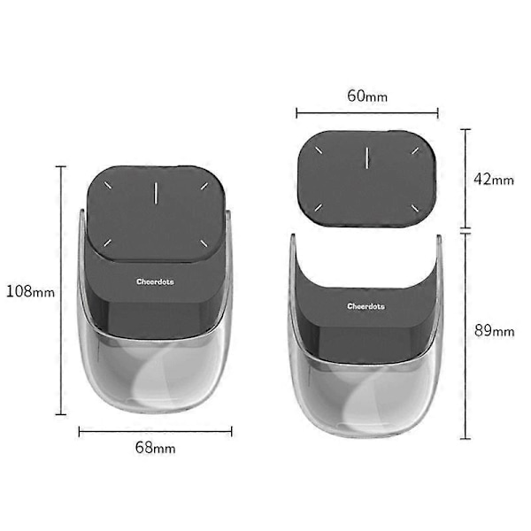 [LCS]Cheerdots 2 Smart Magnetisk Split Air Mus Trådløs Opladning Bluetooth Dual Mode Mus Not Specified Dark Grey Basic