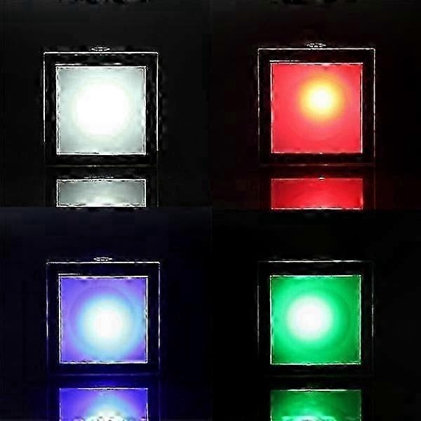 Firkantet LED-lysfod til krystalglaskunstdekoration, flerfarvet display