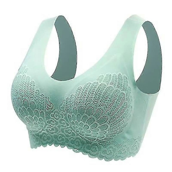 Latex Underkläder Sömlös Andningsbar Bygel Vacker Rygg Sport-BH Push-up Anti-häng Grön L Green