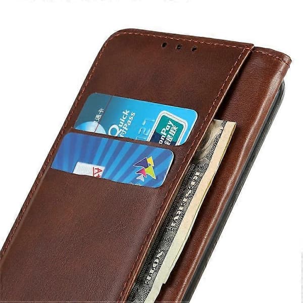 [LCS] Kompatibel med Samsung Galaxy A17 Cover Splitlæder Flip Wallet Telefoncover Espresso