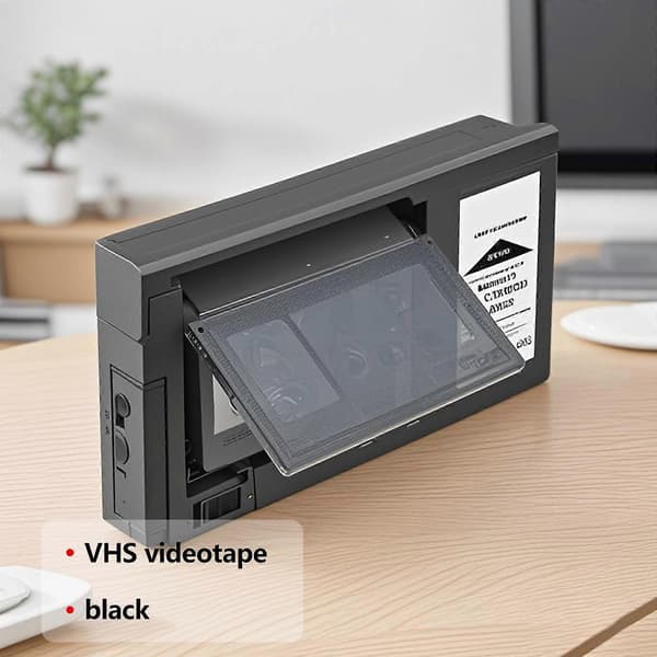 [LCS] Sort VHS-C kassetteadapter til VHS-C SVHS-videokameraer RCA-forseglet motoriseret