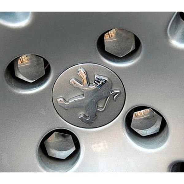 4-pack Peugeot Wheel Center Caps Hub Emblems Compatible with B 75[JUN] 60mm - Silver 60mm - Silver 75