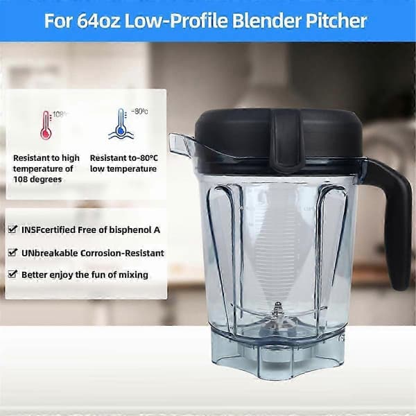 Blandebeholder til Vitamix lavprofil 64oz kandeudskiftning