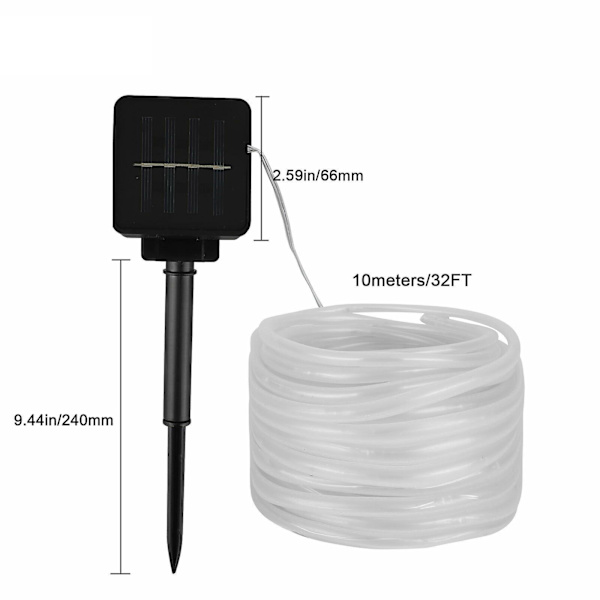 Jouluvalot aurinkokennolla, keijuvalot White - 2PCS
