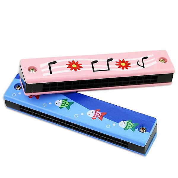 Barnmunspel 16 Hål Barn Harmonicas Pedagogiska Leksaker blue