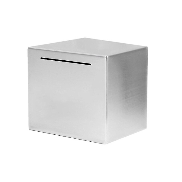 Sikker Bordmodel Sparekasse Mønt Spargris Hjem Kan Kun Spare Stål Gave Hårde Penge (12*12cm)