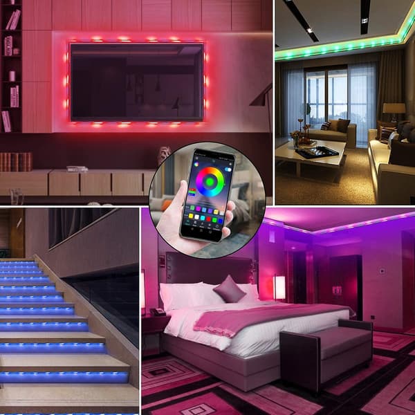 [LCS] LED-lys til soverom, 15 meter LED-strips for fest og hjemmedekorasjon