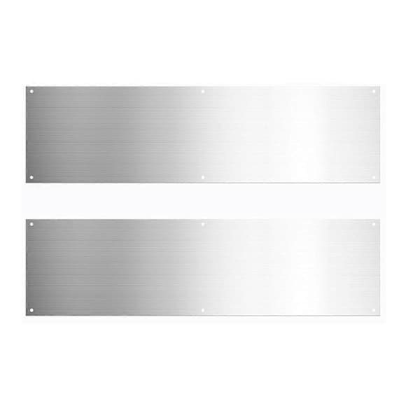 [LCS]2 stykker dørsparkeplade sparkeplader til yderdøre aluminium sparkeplade til døre indretning undgå th Silver