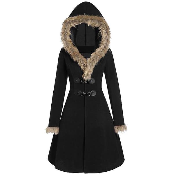 [LCS] Hettegenser for kvinner Vinter Tykk dunjakke black L