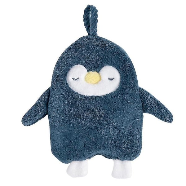 Tecknad Penguin hängande handduk Blue