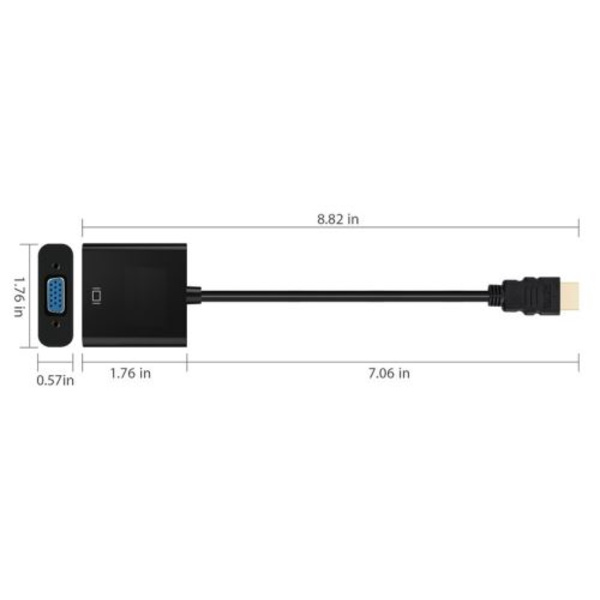 VGA til HDMI-adapter for Mac og PC TV-konverteringsskjerm