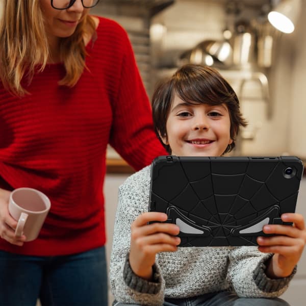 [LCS]Samsung Galaxy Tab A9+ / A11+ Spider Silikon Hybrid PC Støtsikkert Deksel Svart