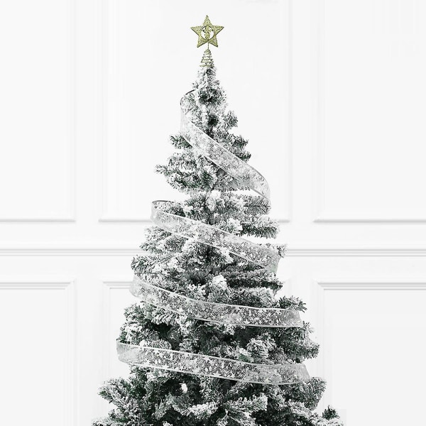 LED Lampe Varm Stempling Dobbel Bånd Lyslenke Juletre Dekorasjon Sliver