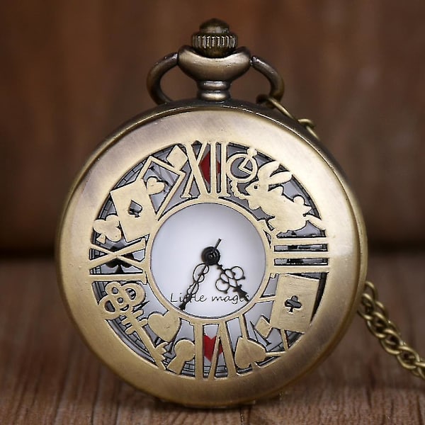 Nyt Bronze Quartz Lommeur, Retro Alice Tema Lomme- & fob-ur/dame (Lille