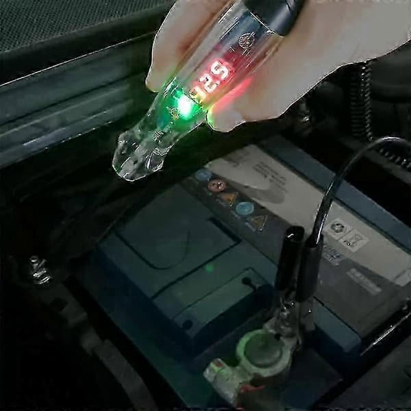 Biltestlys 4-60V DC Digital LED Kredsløbstester, Lampe Tester med Voltmeter, Automatisk Spændingstester JP