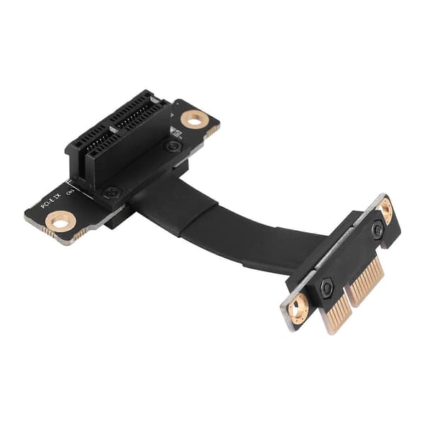 [LCS]PCIE X1 Riser-kabel Dobbel Rettvinklet PCIe 3.0 X1 til X1 Forlengelseskabel 8Gbps PCI 1X Riser-kort - 5C black