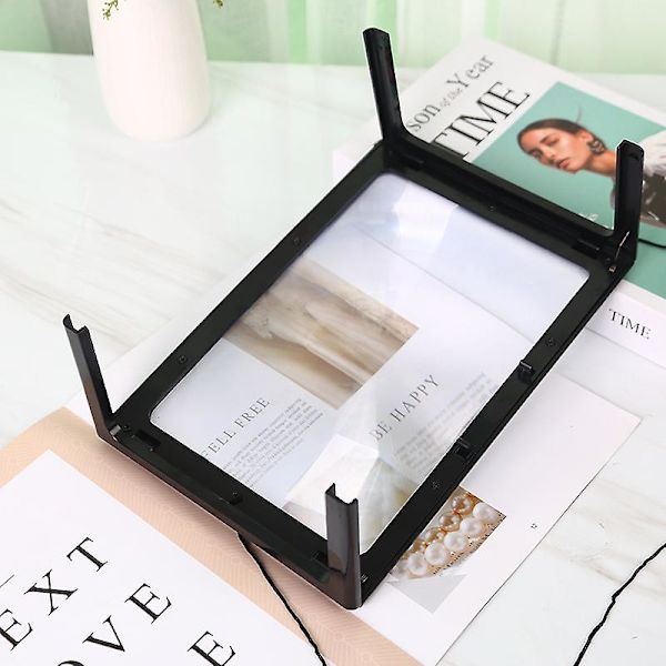 Stort forstørrelsesglass med/uten LED-lys, lesehjelpemiddellinse Without LED