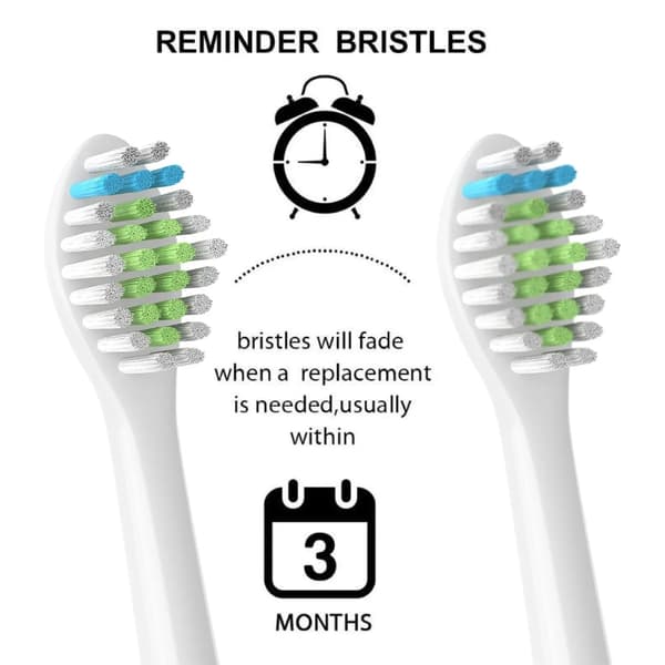 [LCS] 4 stk. erstatningsbørstehode kompatibelt med PH Sonic Care Diamondclean elektrisk tannbørste 8pcs White