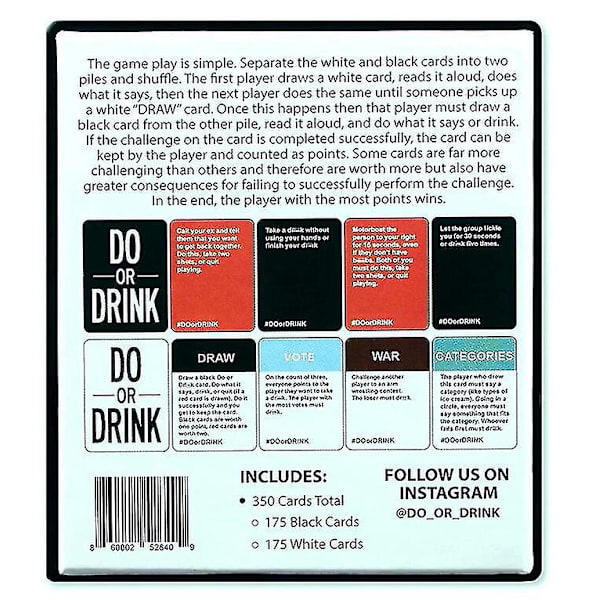 Do Or Drink Kaikki Englanninkielinen Partypeli Kortti Asuntola Hymiöpaketti Korttipeli Joululahja #2