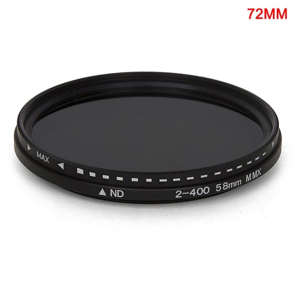 Fader Variabelt ND Filter Justerbart ND2 Til ND400 Nøytral Tetthet For Kameralinse 72mm