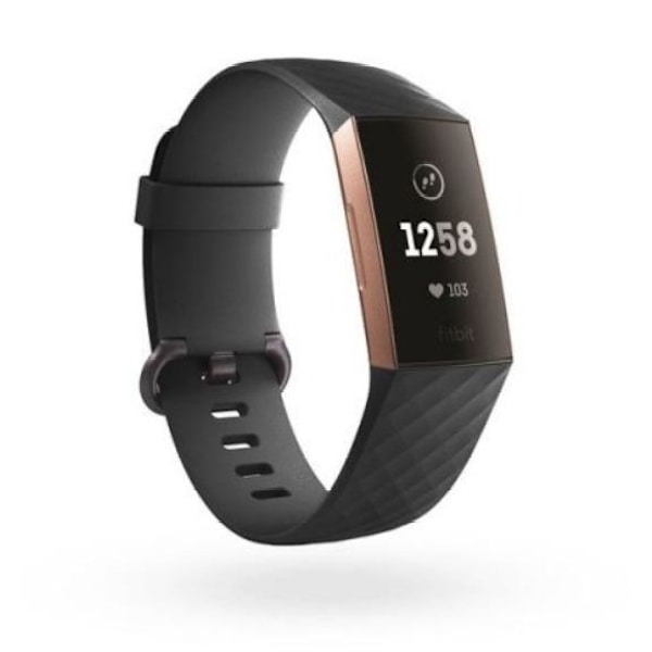 Fitbit Charge 3 S 95-103mm Silikonerem Sort