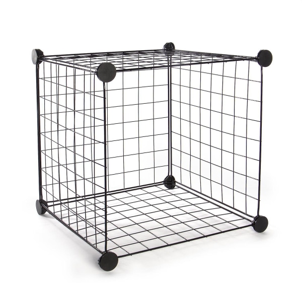 4 Kub Wire Förvaringshyllor | Pukkr Svart (Svart)
