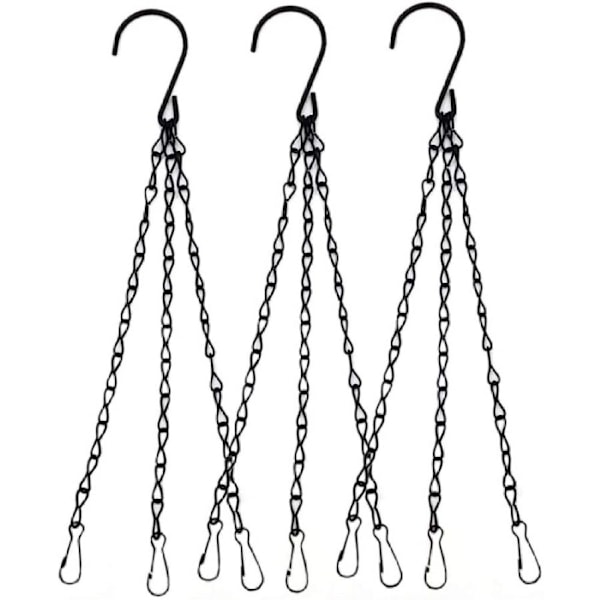 Hängande blomkrukkedjor växthängare metallkedjor med klämma & krok korgar för blomkrukor, krukor, fågelmatare, fågelburar, lyktor och