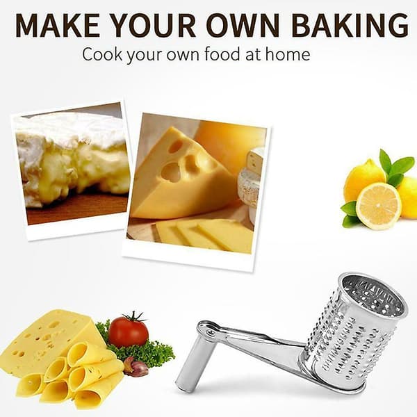 Osthyvel i rostfritt stål med vev och roterande blad för grönsaker