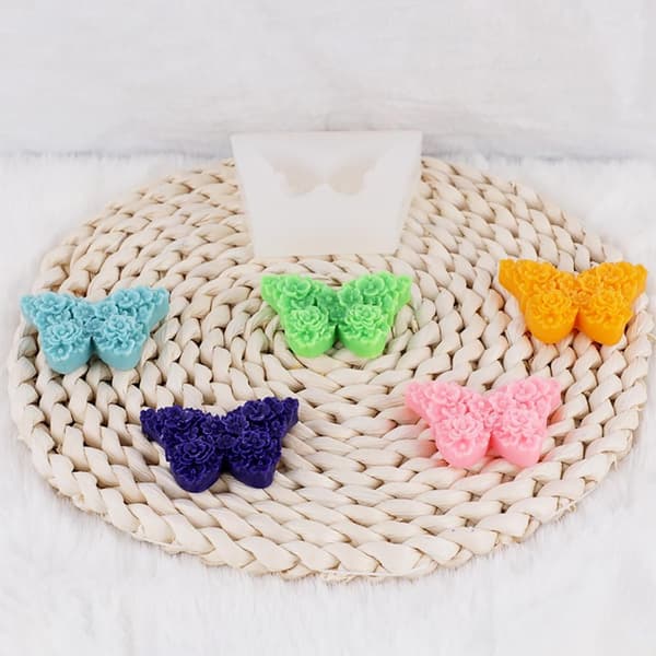 [LCS]3D Blomster Sommerfugl Silikoneforme Epoxyharpiksforme Blomster Sommerfugl Lysforme til Lysfremstilling Silikoneform til DIY Duftende