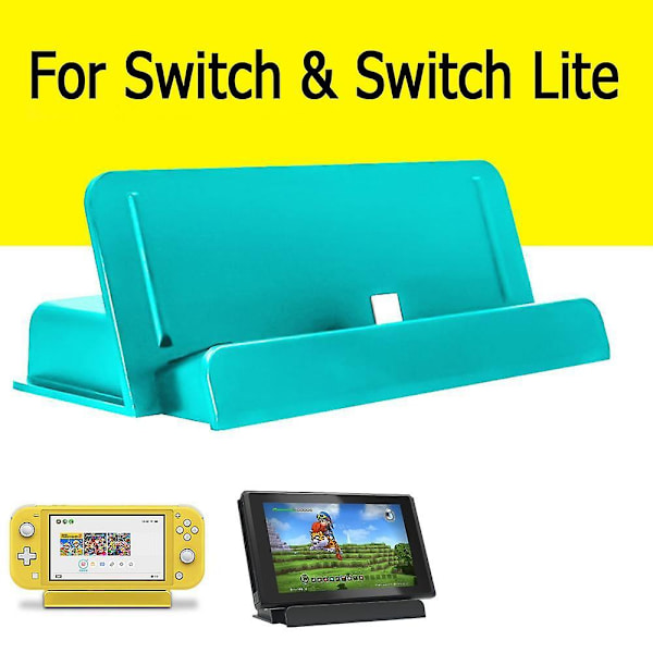Kontroll Kompatibel med nintend nintendo switch lite konsol laddningsdocka laddare dockningsstation stativ tillbehör portabel bas av vagga Blue