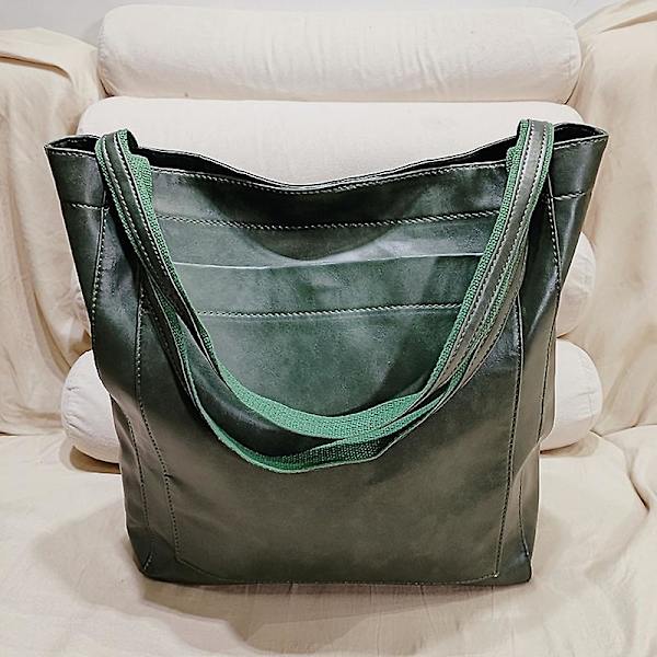Dam Höst Vinter Canvas Väska Axelremsväska Crossbody Messenger Bag Stor Handväska Tote Green