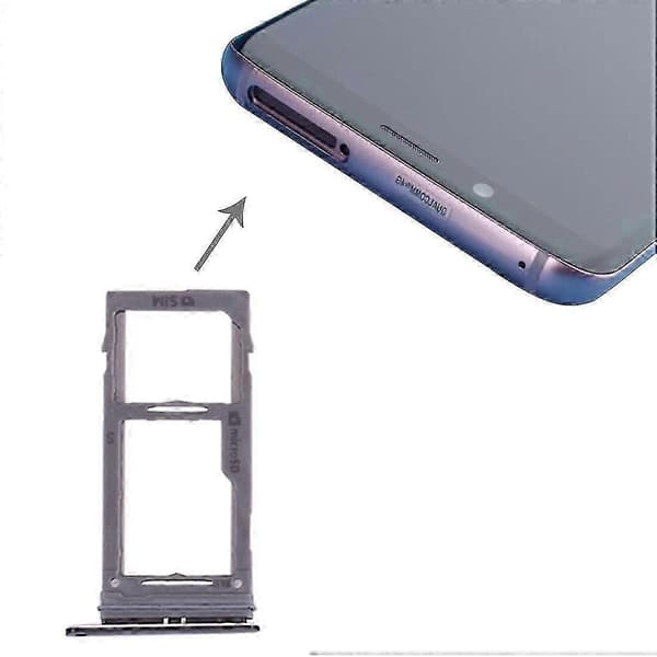 Ersättningsfack för SIM- och Micro SD-kort till Samsung Galaxy S9 Plus/S9 - Hållbart förvaringstillbehör Black