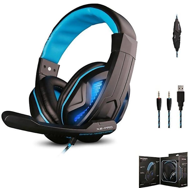 Stereo Gaming Headset med Justerbar Mikrofon och Hög Ljudkvalitet