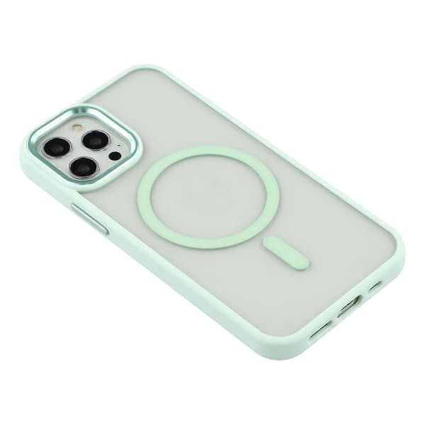 [LCS] For iPhone 12 Pro Max-deksel kompatibelt med MagSafe Anti-Drop TPU PC-telefondeksel Light green Light Green
