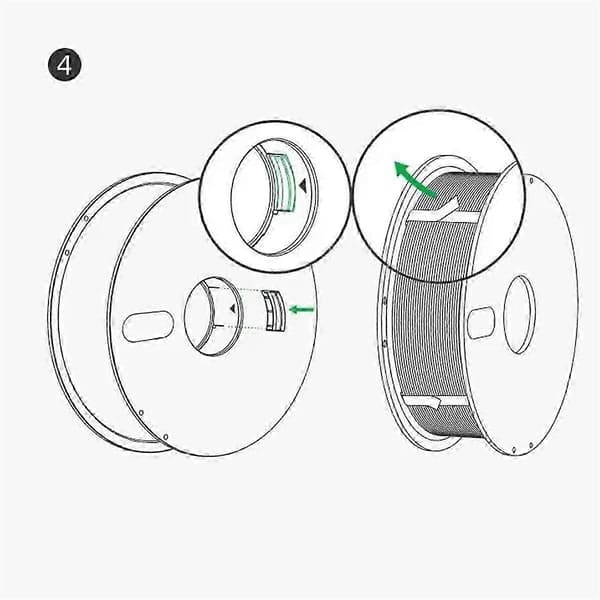 [LCS]Til Bambu Lab 3D-printer Højtemperaturmaterialeholder Genanvendelig spole til ABS ASA PA6-GF ABS-GF Fil