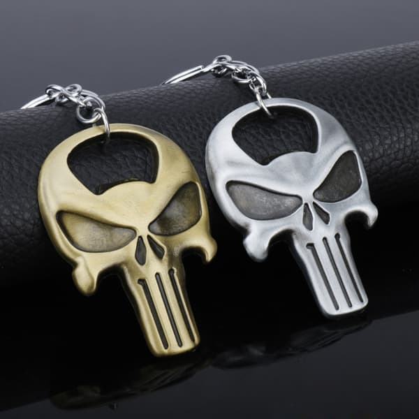 [LCS]Skull Flaskeåbner Nøglering i Legering Praktisk Ornament Vedhæng