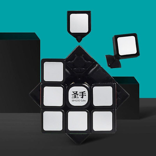 3x3 Legend S Magic-cube Svart 3x3x3 Speed Cubes 5.6cm Profesjonell Puslespill Roterende Glatte Cubos Magicos Leker